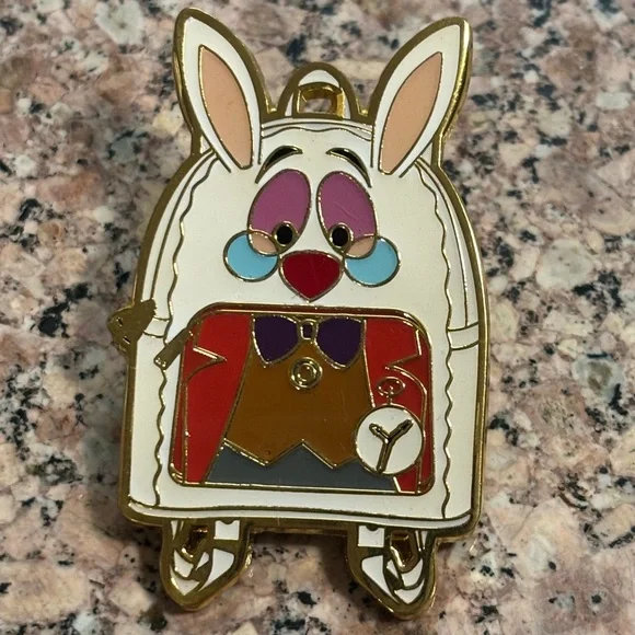 WHITE RABBIT Disney Alice in Wonderland Pins Backpack Loungefly Blind Box - Picture 1 of 2